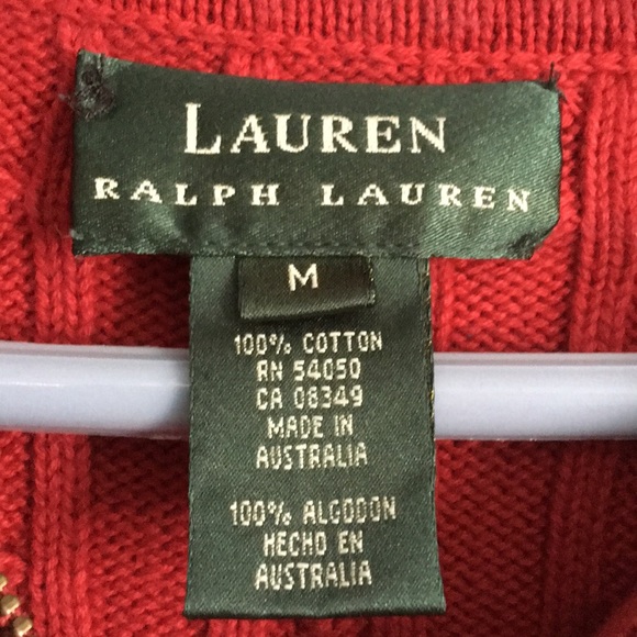 Red Ralph Lauren Cotten sweater - Picture 3 of 4